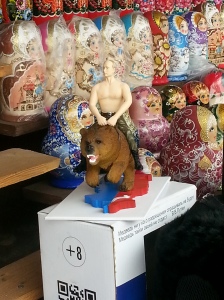 One of the many available commodities at the souvenier market in Moscow